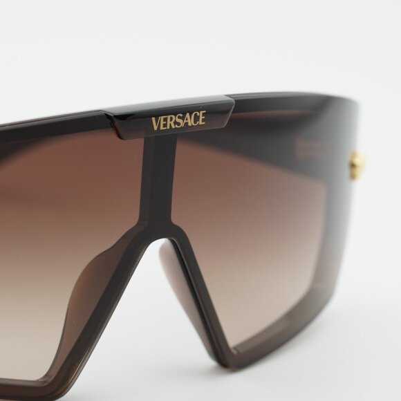Versace VE4461 533213 Sunglasses Brown Shield Frame,Brow with Grey Clip-On Lense main image 5